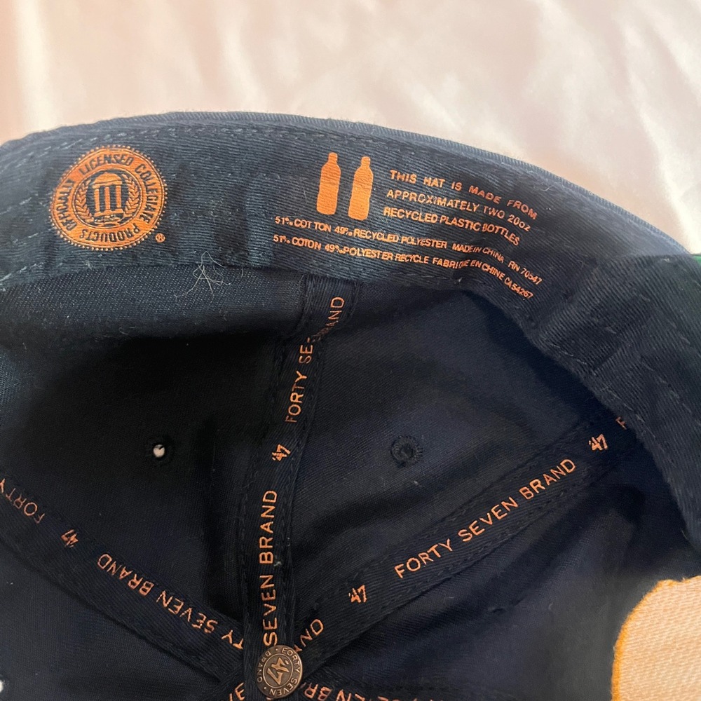 47 Brand Cal Golden Bears Hat Navy Blue Yellow Fitted Size Large UC Berkeley - Picture 7 of 9
